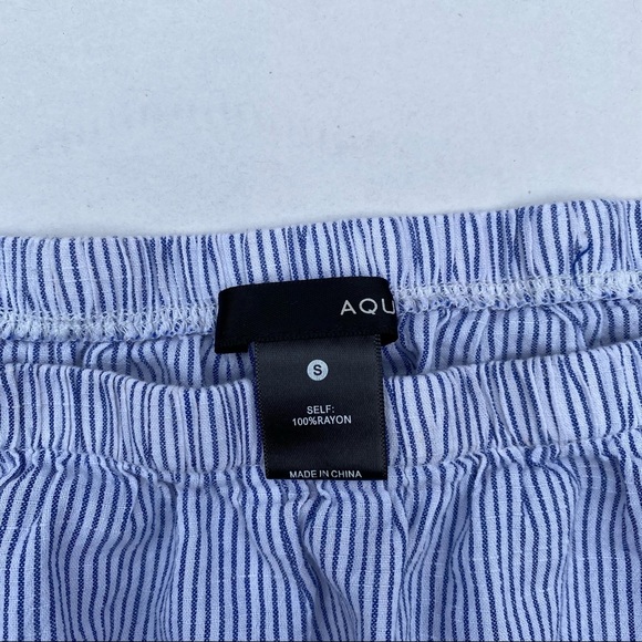 AQUA Women’s Stripes Off Shoulder Knots Front Tops - Picture 2 of 5